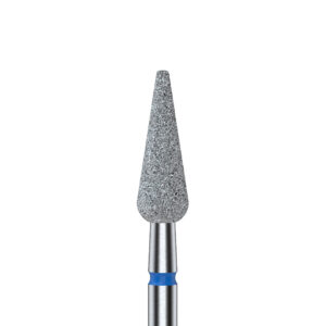 Punta Staleks diamantata Pera Appuntita, blu, Ø 4mm, abrasivo medio