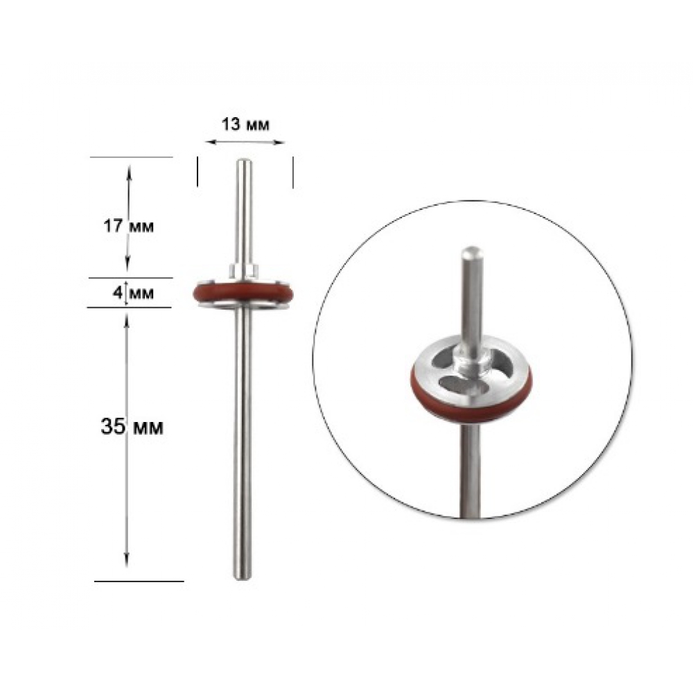 Punta mandrino per cappucci abrasivi Ø10mm e Ø13mm