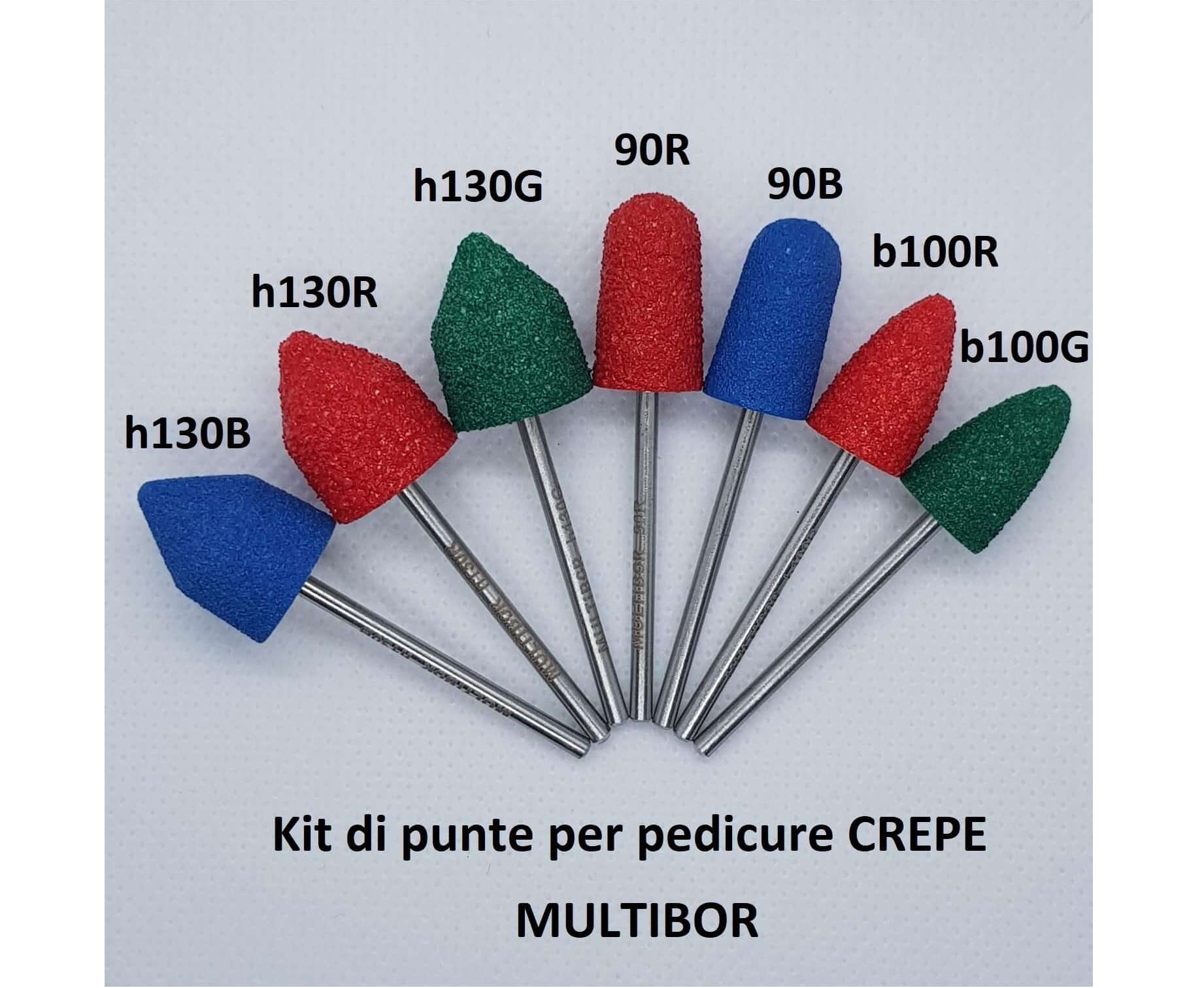 Punte per pedicure kit Multibor 5 CREPE