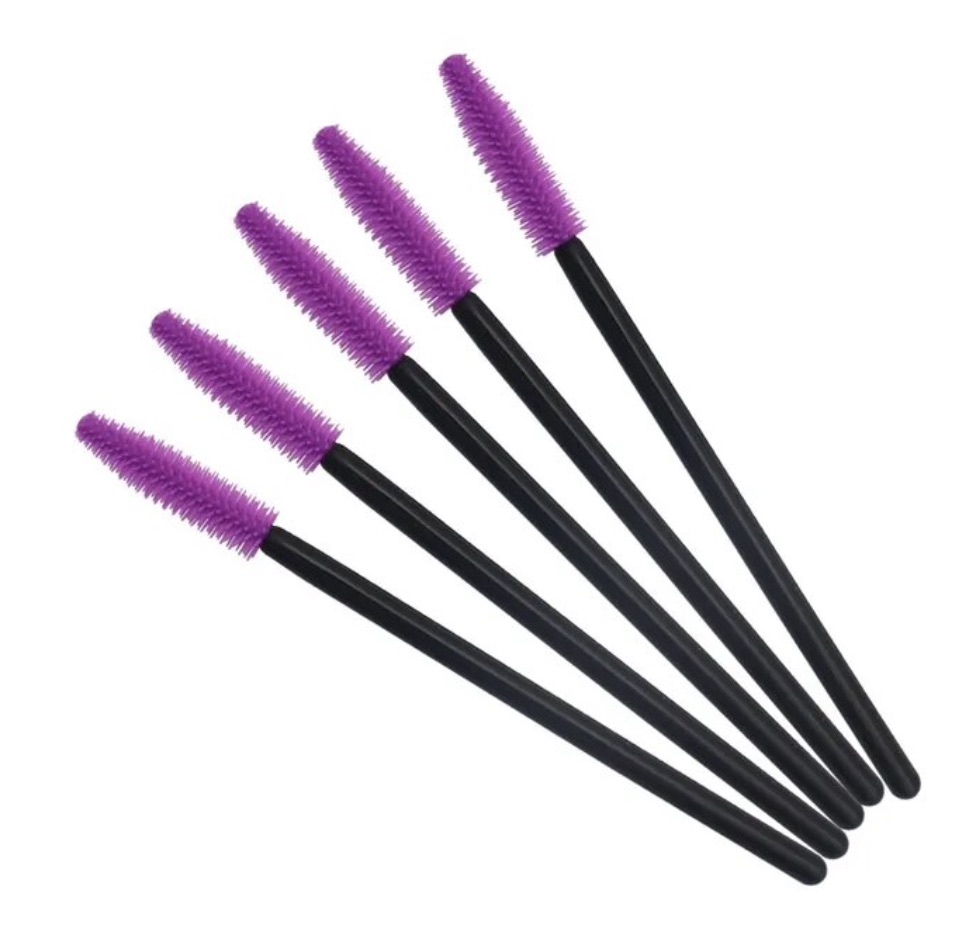 Spazzola mascara Per ciglia di silicone viola